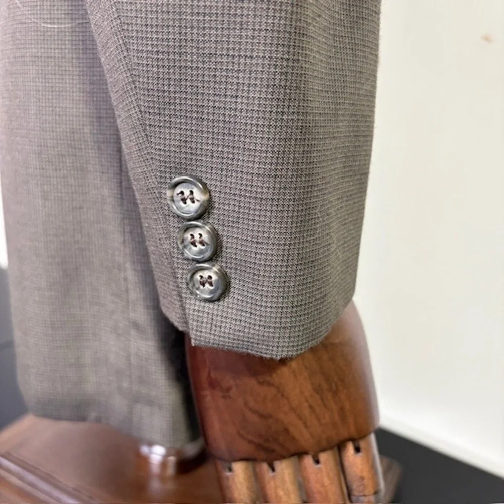 Tom James Executive Collection Men's Brown Wool Blend Jacket Blazer Size 40R‎
